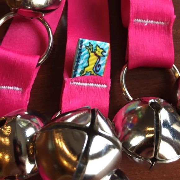 Pink Ribbon Puppy Potty Training Bells - Picture 3 of 6
